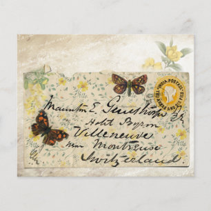 Papel Escrapbook para Floral e Borboleta Amarelo
