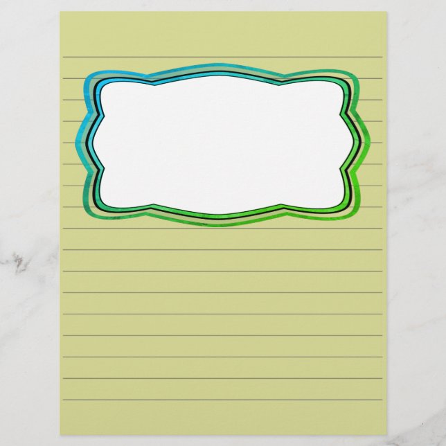 Papel Escrapbook Vinculado com Caixa de Imagem (Frente)