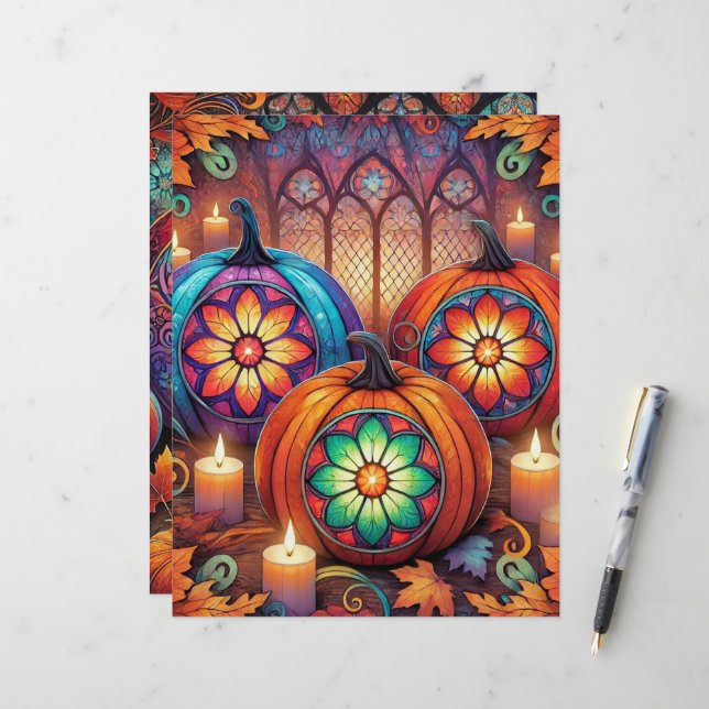 Papel Escrevado Cristão Vidro Halloween (Frente/Verso In Situ)