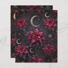 Papel Escuro Witchy Moon Poinsettia