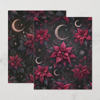 Papel Escuro Witchy Moon Poinsettia