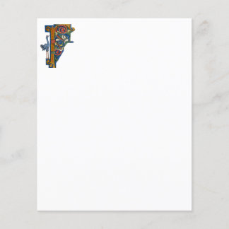 Papel F inicial iluminado