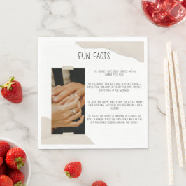 Papel fatos divertidos guardanapo de casamento