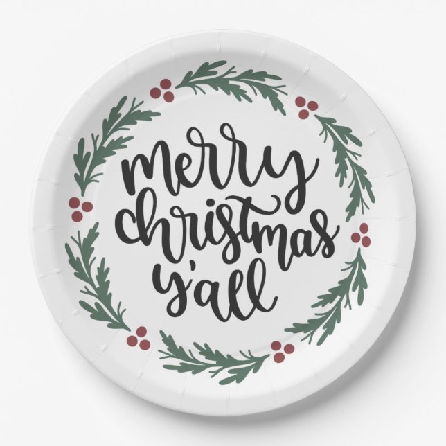 Papel Feliz Natal - Prato de Natal (Frente)