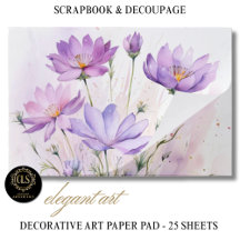 Papel Flor de Campo Aquarela Roxa 25 Folhas