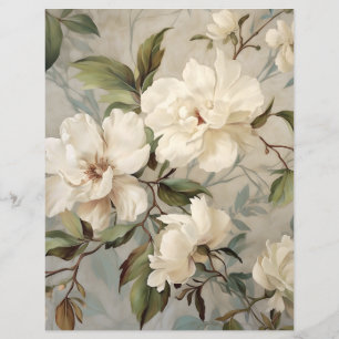 Papel Floral de Scrapbooking