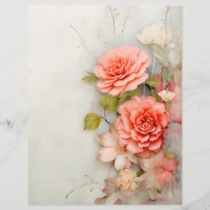 Papel Floral de Scrapbooking