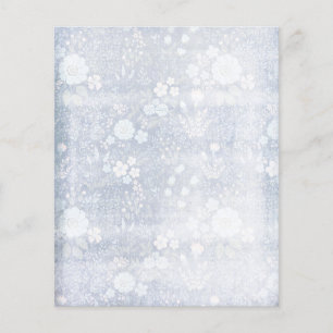 Papel Floral do Shabby Azul e Branco