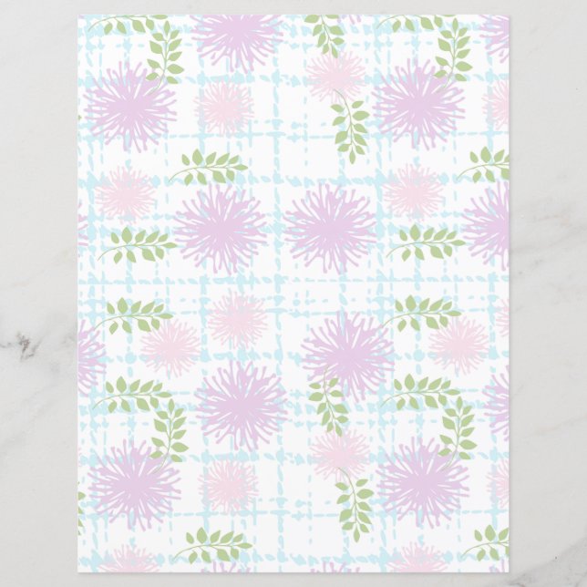 Papel Floral Pastel para Álbum de Recortes (Frente)