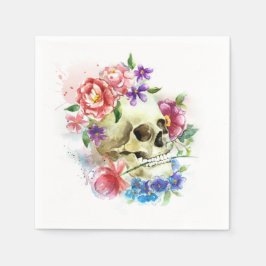 Papel Floral Skull Dia de los Muertos | Guardanapo