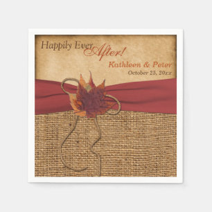 Papel Folhas de outono, guardanapo 2 do casamento de