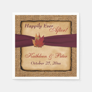 Papel Folhas de outono, guardanapo 6 do casamento de