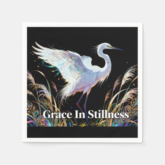 Papel "Graça Na Quietude" Guardanapo de Egreta Fantasia (Frente)