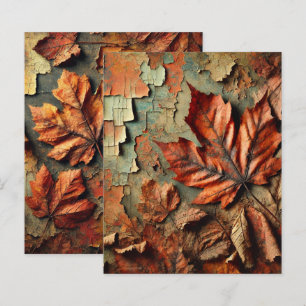 Papel Grunge Outonal de Scrapbook com a Camada de 
