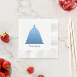 Papel Guardanapo Árvore de Natal Azul