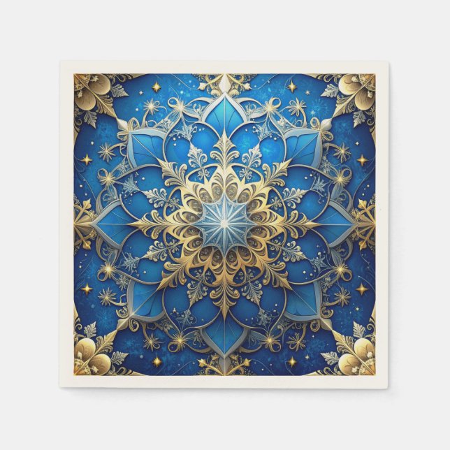 Papel Guardanapo Azul Decorativo de Festa (Frente)