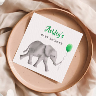 Papel Guardanapo bonitos do chá de fraldas do elefante