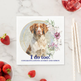 Papel Guardanapo Brittany Spaniel Eu Também com Foto de