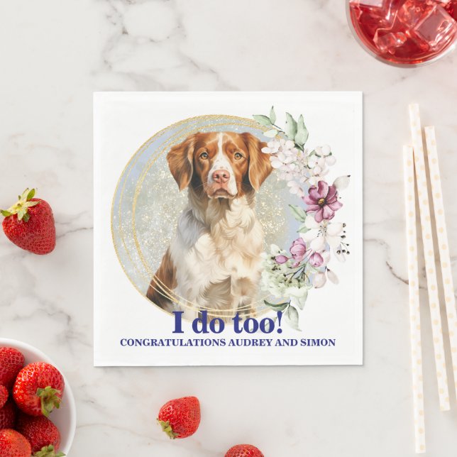 Papel Guardanapo Brittany Spaniel Eu Também com Foto de  (Insitu)