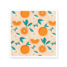 Guardanapo com estampa laranja | Design de Citrus