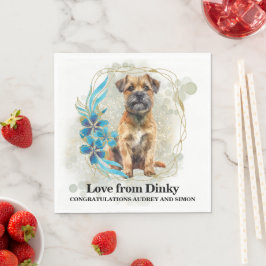 Papel Guardanapo com Foto de Border Terrier I Do Too