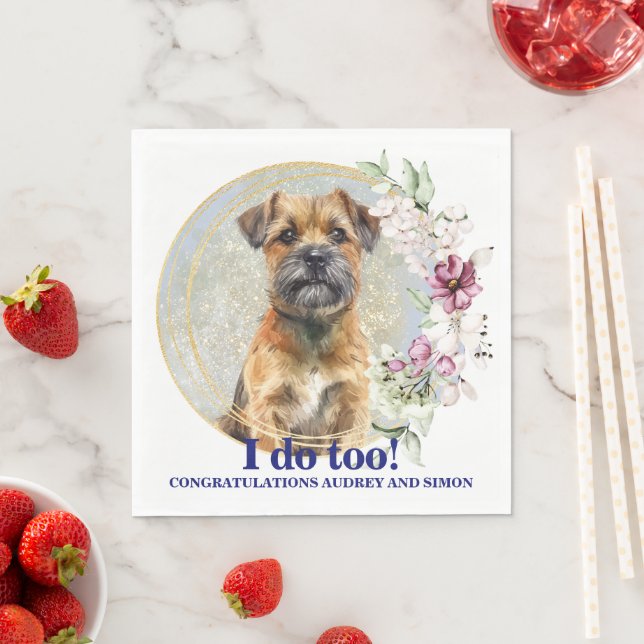 Papel Guardanapo com Foto de Border Terrier I Do Too (Insitu)