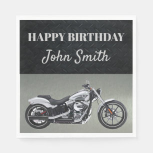 Papel Guardanapo da festa de aniversário da motocicleta