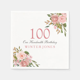 Papel Guardanapo da festa de aniversário das flores do