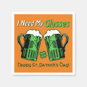 Papel Guardanapo da laranja do dia de St Patrick verde