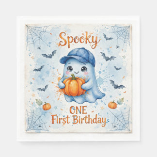 Papel Guardanapo de Abóbora Fantasma Azul - Um Halloween