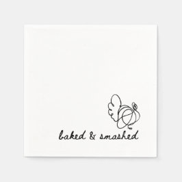 Papel guardanapo de ação de graças de luxo cozido