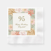 Guardanapo de aniversário de 95 anos cor outono fl