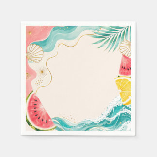 Papel Guardanapo de Aniversário de Verão