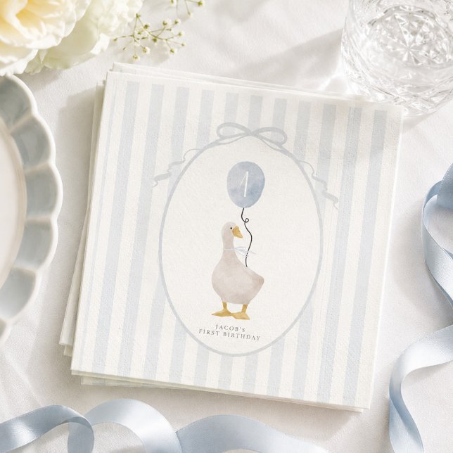 Papel Guardanapo de aniversário do Patinho Bobo Azul (Criador carregado)