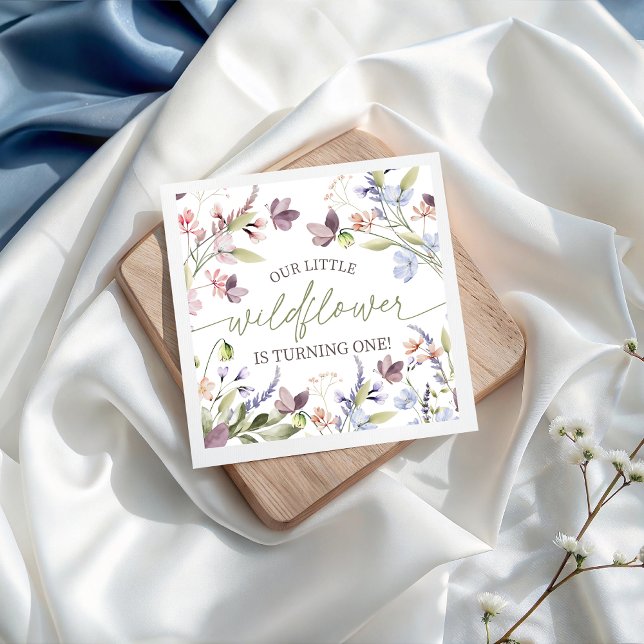 Papel Guardanapo de aniversário floral Boho Wildflower (Criador carregado)
