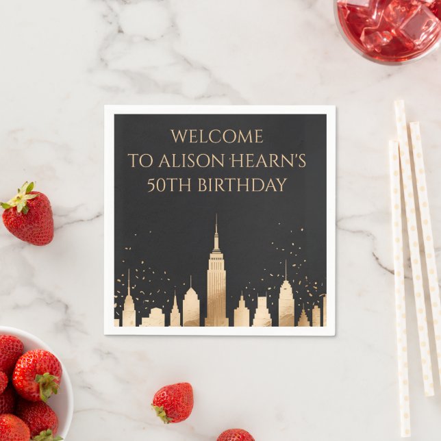 Papel Guardanapo de Boas-Vindas de Aniversário da Silhue (Insitu)