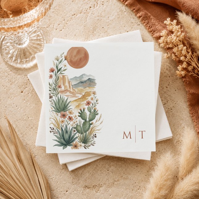 Papel Guardanapo de Casamento Botânico do Deserto (Criador carregado)