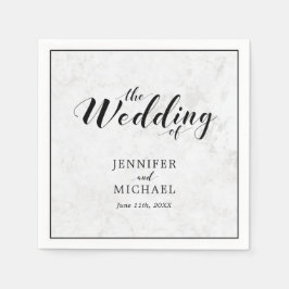 Papel Guardanapo de casamento com tipografia moderna | M