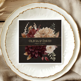 Papel Guardanapo de casamento floral Vintage Witchy