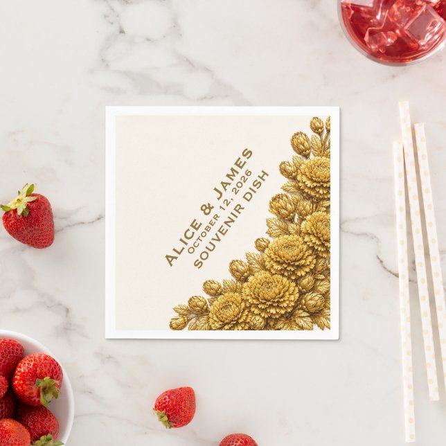 Papel Guardanapo de casamento Ohio Red Carnation (Insitu)