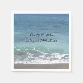 Papel Guardanapo de casamento Ondas de Praia