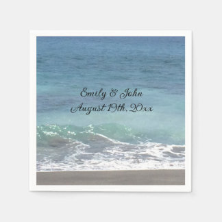 Papel Guardanapo de casamento Ondas de Praia