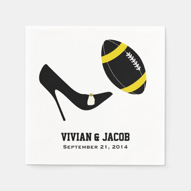 Papel Guardanapo de casamento personalizado de futebol p (Frente)