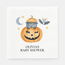 Papel Guardanapo de Chá de Bebê Abóbora de Halloween Jac
