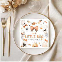 Guardanapo de Chá de Bebê Little Boo Halloween