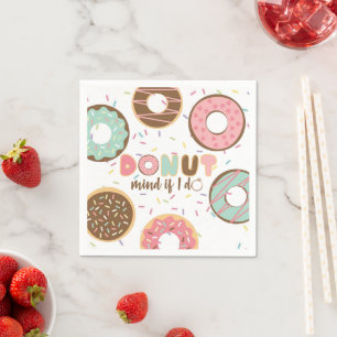 Papel Guardanapo de Chá de Noiva Donut Mind If I DO