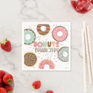 Papel Guardanapo de Chá de Noiva Donuts & Diamonds