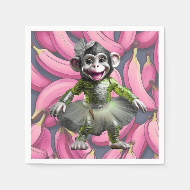 Papel Guardanapo de Chimpanzé de Cerâmica (Frente)