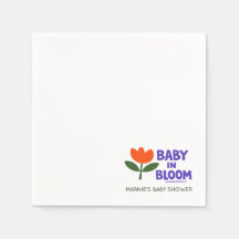 Guardanapo de Churrasco de Bebê Tulipa Bebê em Flo