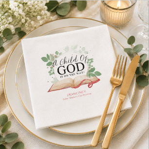 Papel Guardanapo de Chuveiro de Bebê Filho de Deus